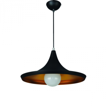 Decorative lighting, 230VAC 40W 1xE27 Pendant Black/Gold Ø360mm