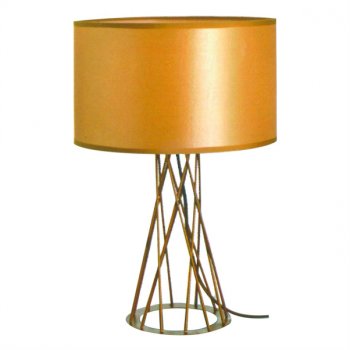 40W 1xE27 Gold Table Lamp and Shade