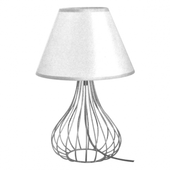 40W 1xE27 White Table Lamp and Shade, V35172-W
