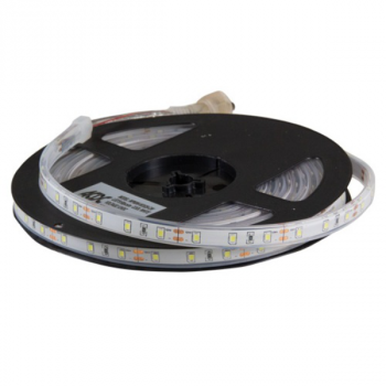 12VDC 4.8w/m 60/m LED Cool White Flex White Strip W/Proof IP68 /Length 5m