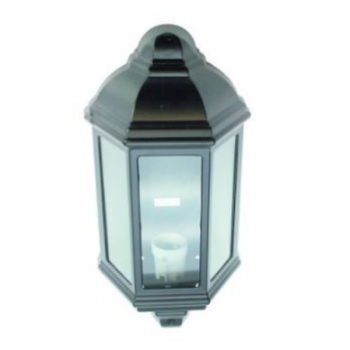 Black Die-Cast Aluminium Wall Mount Light Fitting E27