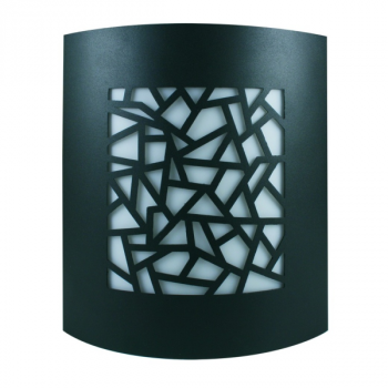 230VAC 1xE27 Black Die-Cast Aluminium Wall Light IP44