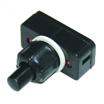 Latching Black Pushbutton 6 Amp