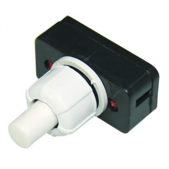 Latching White Pushbutton 6 Amp 