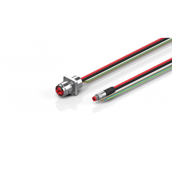 ZK7606-AG00-0200 B17, ECP cable, PUR, 3 G 1.5 mm² + (1 x 4 x AWG22), drag chain suitable, key 2 (230 V AC)