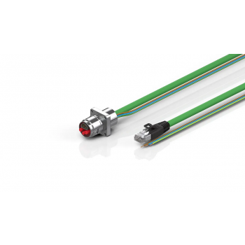 ZK7606-AG00-A140 B17, ENP cable, PUR, 3 G 1.5 mm² + (1 x 4 x AWG22), drag chain suitable, key 2 (230 V AC)