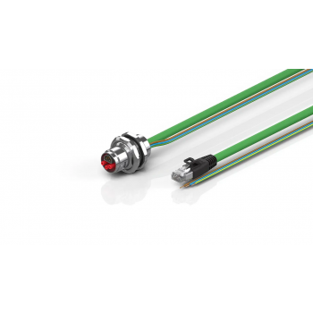 ZK7606-AI00-A010 B17, ENP cable, PUR, 3 G 1.5 mm² + (1 x 4 x AWG22), drag chain suitable, key 2 (230 V AC)