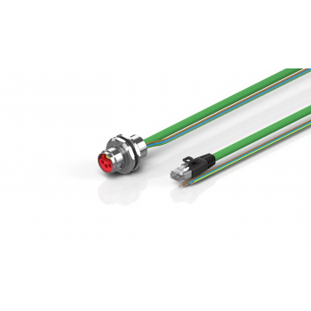 ZK7606-AL00-A010 B17, ENP cable, PUR, 3 G 1.5 mm² + (1 x 4 x AWG22), drag chain suitable, key 2 (230 V AC) 1.00 m