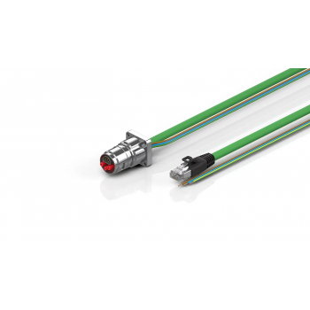ZK7606-BK00-A010 B17, ENP cable, PUR, 3 G 1.5 mm² + (1 x 4 x AWG22), drag chain suitable, key 2 (230 V AC) 1.00 m