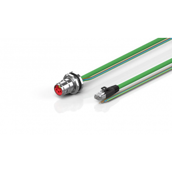 ZK7606-BN00-A010 B17, ENP cable, PUR, 3 G 1.5 mm² + (1 x 4 x AWG22), drag chain suitable, key 2 (230 V AC) 1.00 m