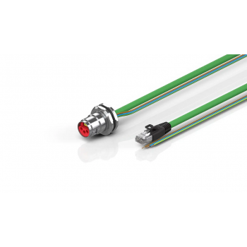 ZK7606-BP00-A010  B17, ENP cable, PUR, 3 G 1.5 mm² + (1 x 4 x AWG22), drag chain suitable, key 2 (230 V AC) 1.00 m