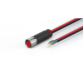 ZK7608-3000-0230 B17, ECP cable, PUR, 5 G 1.5 mm² + (1 x 4 x AWG22), drag chain suitable, key (400 V AC)