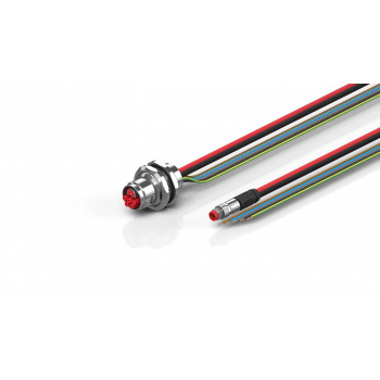 ZK7608-AU00-0010 B17, ECP cable, PUR, 5 G 1.5 mm² + (1 x 4 x AWG22), drag chain suitable, key 2 (400 V AC) 1.00 m