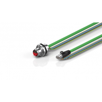 ZK7608-AU00-A210 B17, ENP cable, PUR, 5 G 1.5 mm² + (1 x 4 x AWG22), drag chain suitable, key 2 (400 V AC)