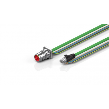 ZK7608-BX00-A250 B17, ENP cable, PUR, 5 G 1.5 mm² + (1 x 4 x AWG22), drag chain suitable, key 2 (400 V AC) 