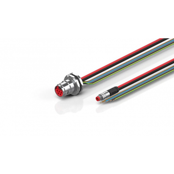 ZK7608-CB00-0230 B17, ECP cable, PUR, 5 G 1.5 mm² + (1 x 4 x AWG22), drag chain suitable, key 2 (400 V AC) 