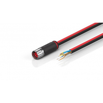 ZK7610-1800-0736 B17, ECP cable, PUR, 3 G 2.5 mm² + (1 x 4 x AWG22), drag chain suitable, key 2 (230 V AC)