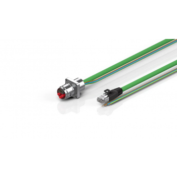 ZK7610-AG00-A005 B17, ENP cable, PUR, 3 G 2.5 mm² + (1 x 4 x AWG22), drag chain suitable, key 2 (230 V AC) 0.50 m