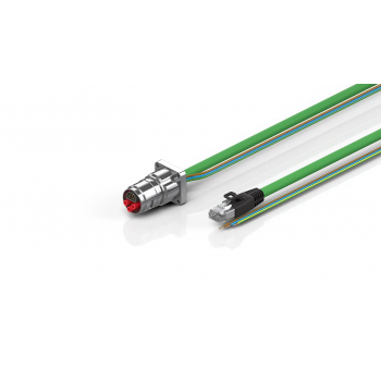 ZK7610-BK00-A010 B17, ENP cable, PUR, 3 G 2.5 mm² + (1 x 4 x AWG22), drag chain suitable, key 2 (230 V AC) 1.00 m