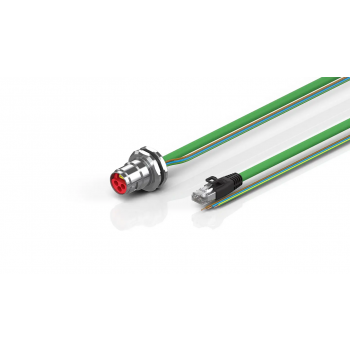 ZK7610-BP00-A010 B17, ENP cable, PUR, 3 G 2.5 mm² + (1 x 4 x AWG22), drag chain suitable, key 2 (230 V AC) 1.00 m