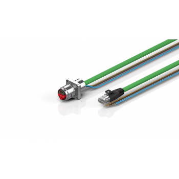 ZK7624-AM00-A380 B17, ENP cable, PUR, 4 x 1.5 mm² + (1 x 4 x AWG22), drag chain suitable, key 2 (user-defined voltage)