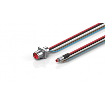 ZK7624-AN00-0380 B17, ECP cable, PUR, 4 x 1.5 mm² + (1 x 4 x AWG22), drag chain suitable, key 2 (user-defined voltage)