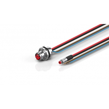 ZK7624-AO00-0304 B17, ECP cable, PUR, 4 x 1.5 mm² + (1 x 4 x AWG22), drag chain suitable, key 2 (user-defined voltage)