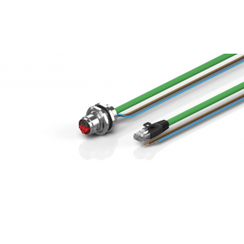 ZK7624-AO00-A304 B17, ENP cable, PUR, 4 x 1.5 mm² + (1 x 4 x AWG22), drag chain suitable, key 2 (user-defined voltage)