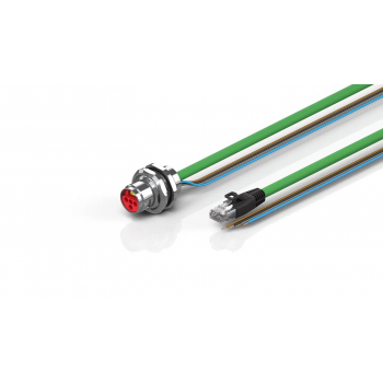 ZK7624-AP00-A210 B17, ENP cable, PUR, 4 x 1.5 mm² + (1 x 4 x AWG22), drag chain suitable, key 2 (user-defined voltage)