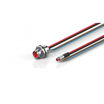 ZK7624-AR00-0190 B17, ECP cable, PUR, 4 x 1.5 mm² + (1 x 4 x AWG22), drag chain suitable, key 2 (user-defined voltage)