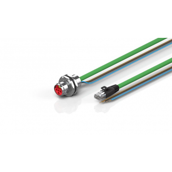 ZK7624-AR00-AM24 B17, ENP cable, PUR, 4 x 1.5 mm² + (1 x 4 x AWG22), drag chain suitable, key 2 (user-defined voltage)