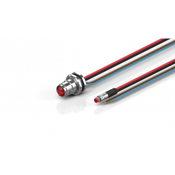 ZK7624-BS00-0220 B17, ECP cable, PUR, 4 x 1.5 mm² + (1 x 4 x AWG22), drag chain suitable, key 2 (user-defined voltage)