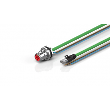 ZK7624-BT00-AM24 B17, ENP cable, PUR, 4 x 1.5 mm² + (1 x 4 x AWG22), drag chain suitable, key 2 (user-defined voltage)
