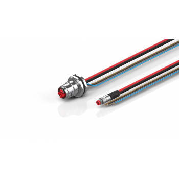 ZK7624-BU00-0M24 B17, ECP cable, PUR, 4 x 1.5 mm² + (1 x 4 x AWG22), drag chain suitable, key 2 (user-defined voltage)