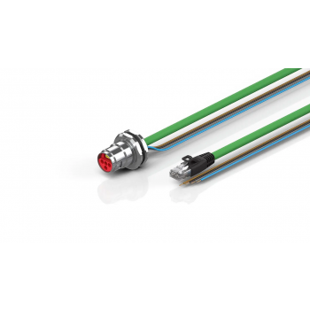 ZK7624-BV00-A230 B17, ENP cable, PUR, 4 x 1.5 mm² + (1 x 4 x AWG22), drag chain suitable, key 2 (user-defined voltage)