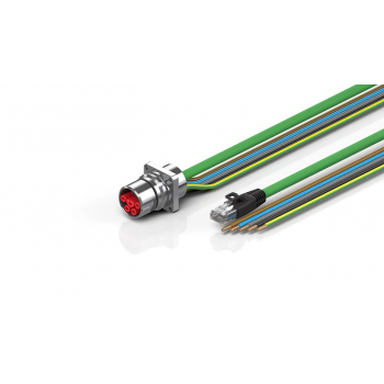 ZK7714-AS00-A260 B23, ENP cable, PUR, 5 G 4.0 mm² + (1 x 4 x AWG22), drag chain suitable, key 2 (400 V AC)