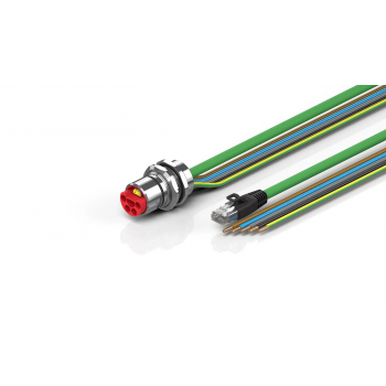 ZK7714-AV00-A300 B23, ENP cable, PUR, 5 G 4.0 mm² + (1 x 4 x AWG22), drag chain suitable, key 2 (400 V AC)