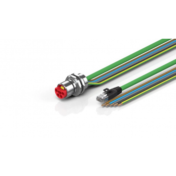 ZK7714-AX00-A300 B23, ENP cable, PUR, 5 G 4.0 mm² + (1 x 4 x AWG22), drag chain suitable, key 2 (400 V AC)