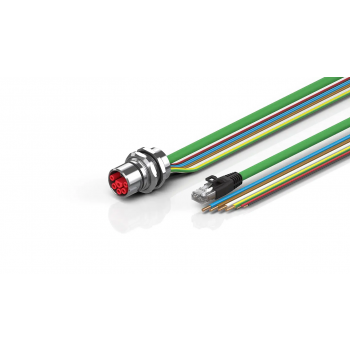 ZK7721-BA00-A250 B23, ENP cable, PUR, 4 G 4.0 mm² + 2 x 2.5 mm² + (1 x 4 x AWG22), drag chain suitable, key 2 (user-defined voltage)