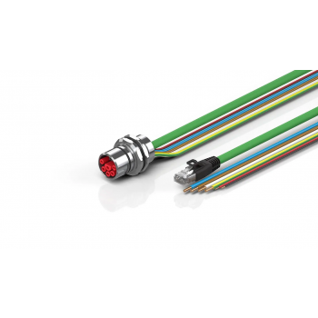 ZK7721-BC00-A300 B23, ENP cable, PUR, 4 G 4.0 mm² + 2 x 2.5 mm² + (1 x 4 x AWG22), drag chain suitable, key 2 (user-defined voltage)