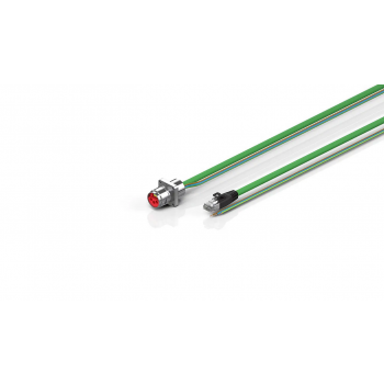 ZK7906-AH00-A250 ENP cable, PUR, 3 G 1.5 mm² + (1 x 4 x AWG22), drag chain suitable, key 3 (user-defined voltage)