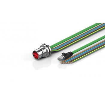 ZK7A14-CA00-A010 B23, ENP cable, PUR, 5 G 4.0 mm² + (1 x 4 x AWG22), drag chain suitable, key 3 (user-defined voltage)
