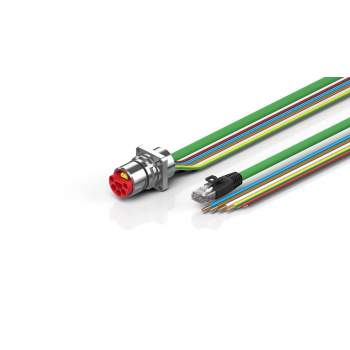 ZK7A21-AZ00-A260 B23, ENP cable, PUR, 4 G 4.0 mm² + 2 x 2.5 mm² + (1 x 4 x AWG22), drag chain suitable, key 3 (user-defined voltage)