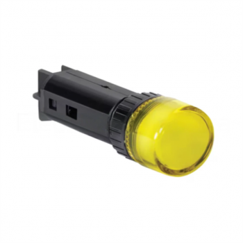 16mm YELLOW PANEL MOUNT LED PILOT LIGHT 24VAC/DC
