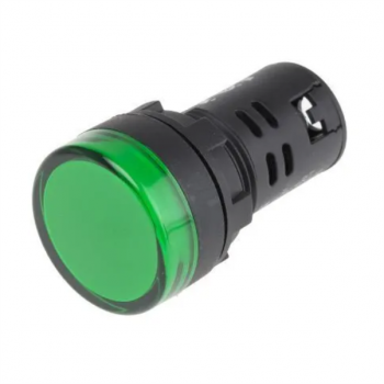 30mm GREEN PANEL MOUNT LED PILOT LIGHT 24VAC/DC