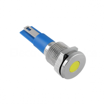 12mm METALLIC YELLOW LED PILOT LIGHT 24VAC/DC