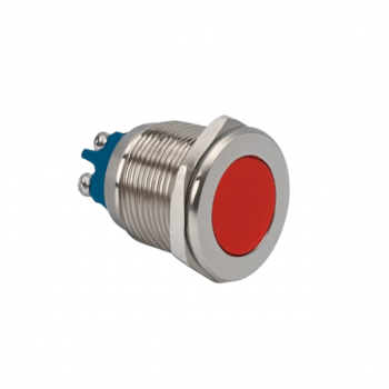 22mm METALLIC RED LED PILOT LIGHT 220VAC/DC