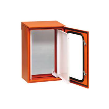 450x300x220mm ENCLOSURE TRANSPARENT DOOR ORANGE