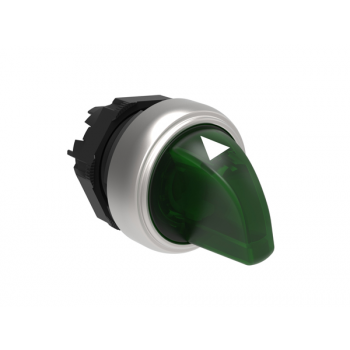 I-O-II GREEN ILLUMINATED SELECTOR SWITCH ACTUATOR SPRING RETURN FROM LEFT AND RIGHT