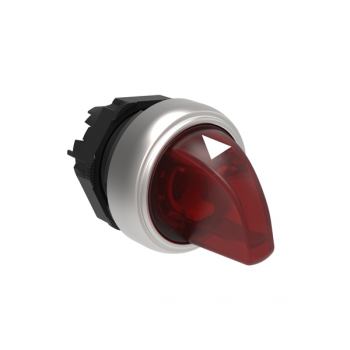 I-O-II RED ILLUMINATED SELECTOR SWITCH ACTUATOR SPRING RETURN FROM LEFT AND RIGHT